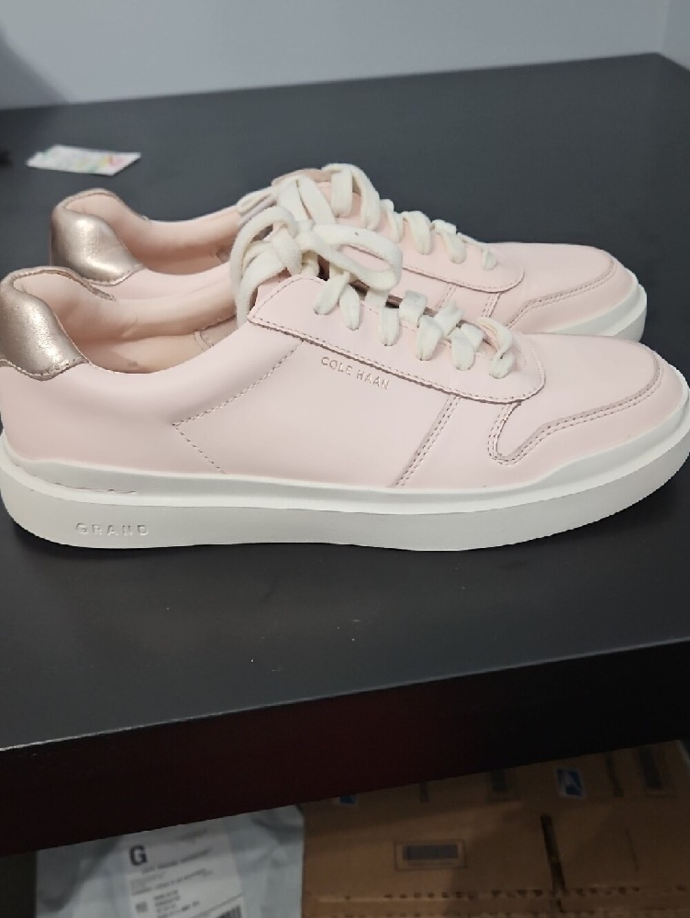 Cole Haan Pale Pink Size 8 Lace-Up Platform Sneakers - Picture 2 of 4